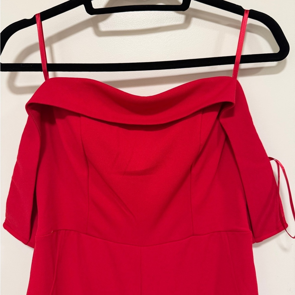 Elegant Red Women's Strapless Jumpsuit w/Built In Bra - Picture 8 of 11